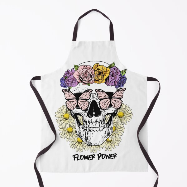 Item preview, Flower Power Skull/ Skull Butterflies and Flowers designed and sold by sharkychele.