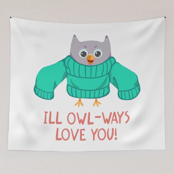 Item preview, Pun Phrases I Love You Cute Love Owlways designed and sold by StickerbashCo.