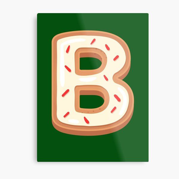 green metal letter capitol B