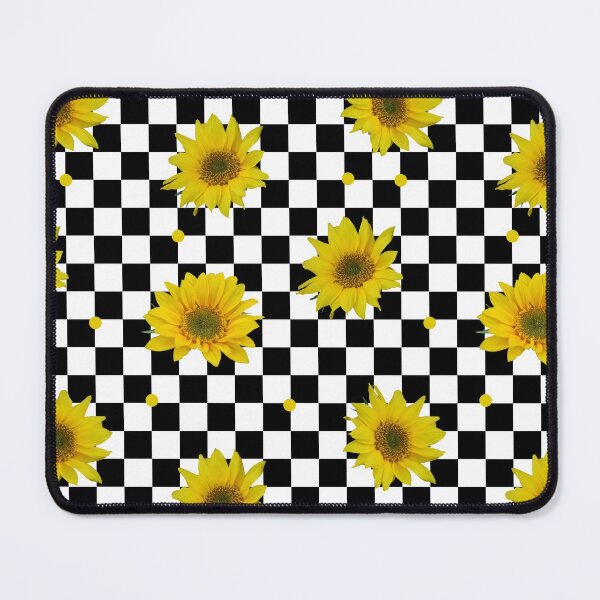 Item preview, Sunflowers on Checkered Squares designed and sold by HotHibiscus.