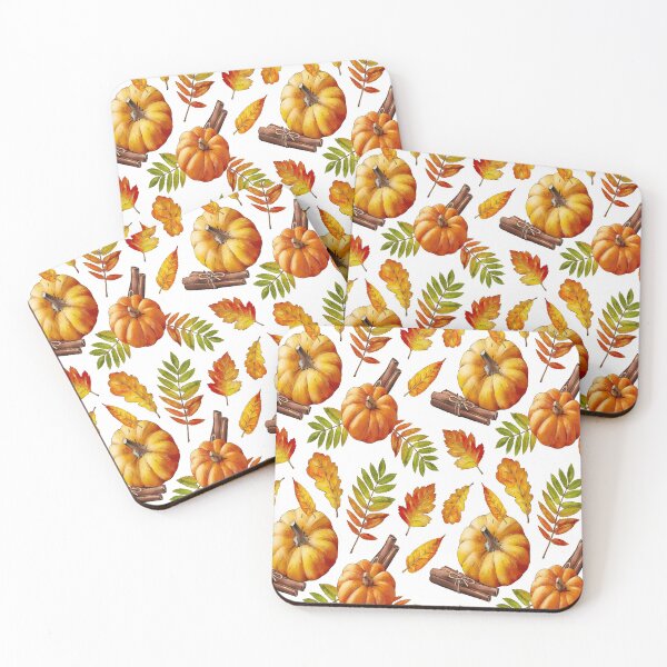 Item preview, Fall Duvet Cover | Vintage Floral Fall Duvet Cover | Watercolor Pumpkin Fall Duvet Cover designed and sold by FirstTouch.