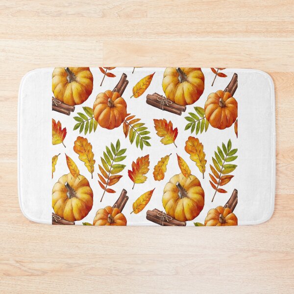 Item preview, Fall Duvet Cover | Vintage Floral Fall Duvet Cover | Watercolor Pumpkin Fall Duvet Cover designed and sold by FirstTouch.