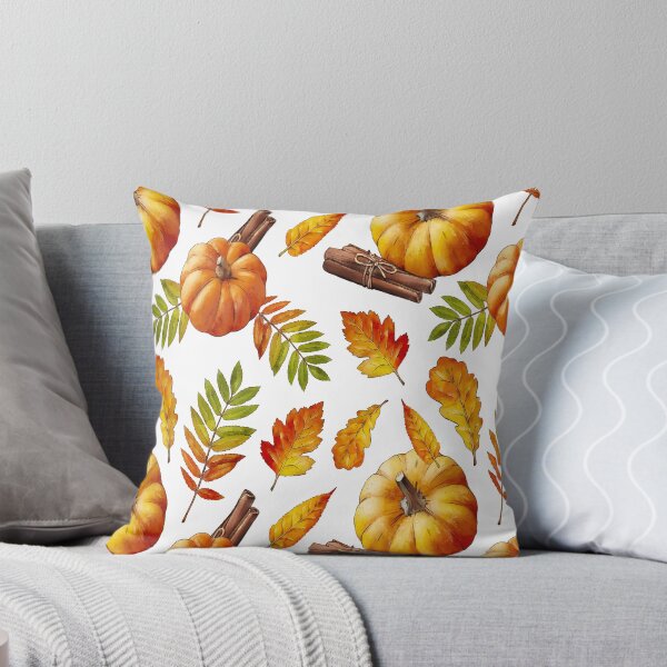 Item preview, Fall Duvet Cover | Vintage Floral Fall Duvet Cover | Watercolor Pumpkin Fall Duvet Cover designed and sold by FirstTouch.