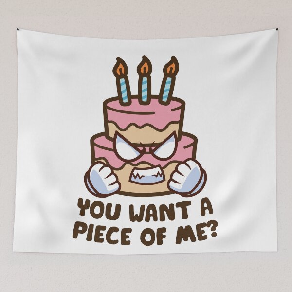 Item preview, You Want A Piece Of Me Funny Birthday Cake Piece Of Cake designed and sold by StickerbashCo.