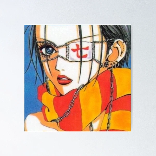 Nana wearing eyepatch and scarf