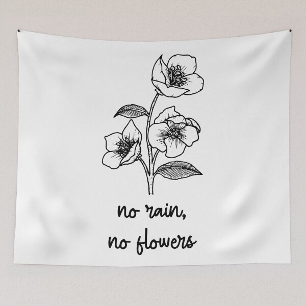 Item preview, No Rain No Flowers Good Things Are Coming Life Phrases designed and sold by StickerbashCo.