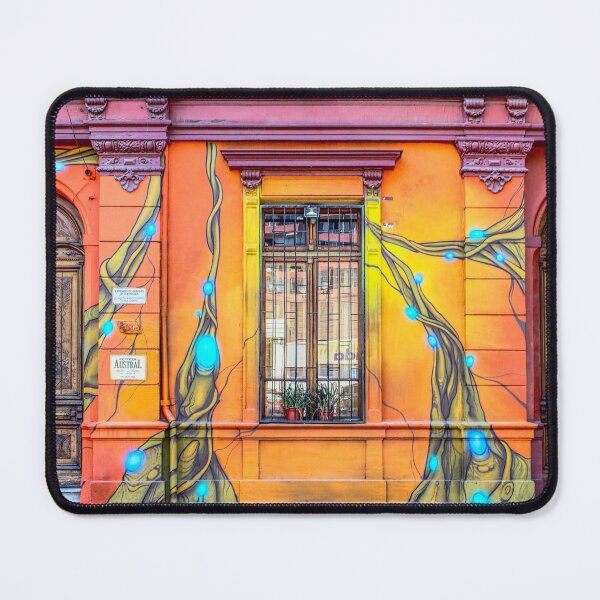 Item preview, Adorn your life with this Colorful Mural of a building in Santiago, Chile designed and sold by mycloudzdesign.