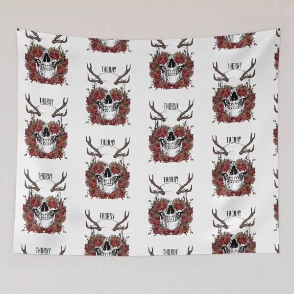 Item preview, Rose Thorne Skull With Antlers designed and sold by sharkychele.
