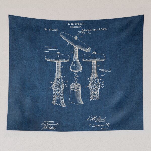 Item preview, PATENT DRAWING / 1883 - Corkscrew - Blueprint designed and sold by danielcoulmann.