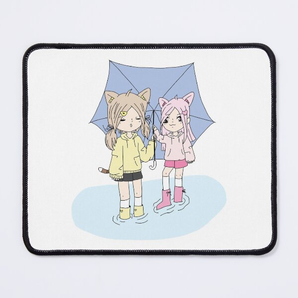 Item preview, Two Kawaii Girls with Umbrella Standing in a Puddle designed and sold by STUDIO-72.