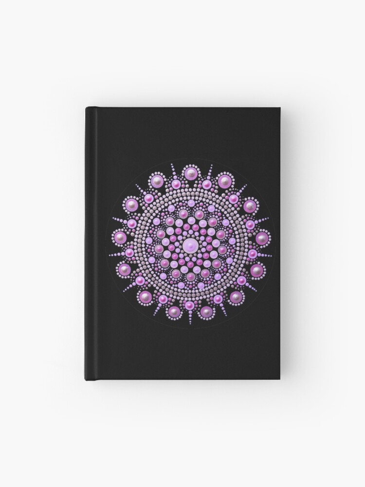 Baby Pink Mandala Dot Art Hardcover Journal for Sale by