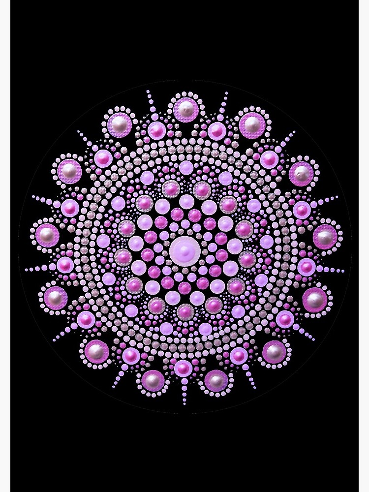 Ballerina dot painting  pink purple white silver dot painting – MandaLove  by Nelly