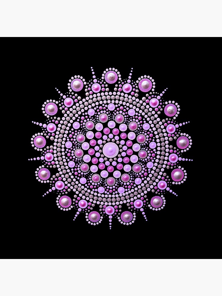 Baby Pink Mandala Dot Art Sticker for Sale by FaerieRealm