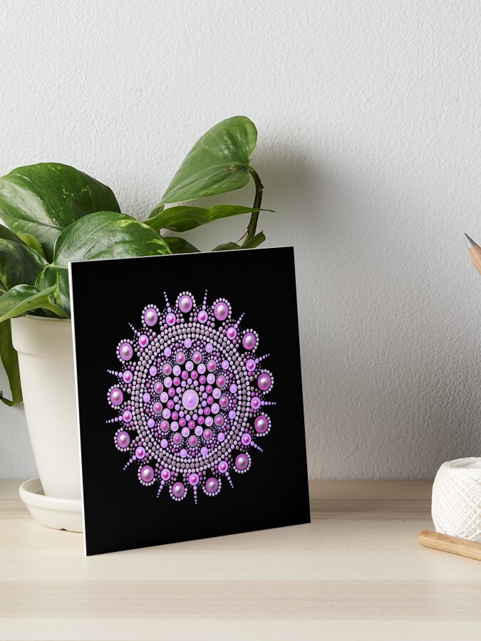 Baby Pink Mandala Dot Art Sticker for Sale by FaerieRealm