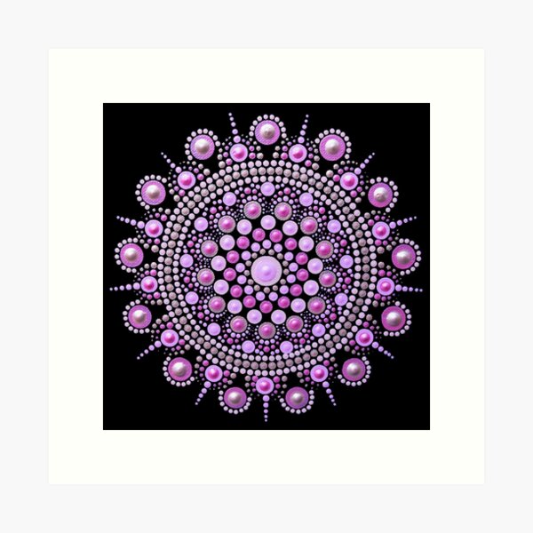 Baby Pink Mandala Dot Art Sticker for Sale by FaerieRealm