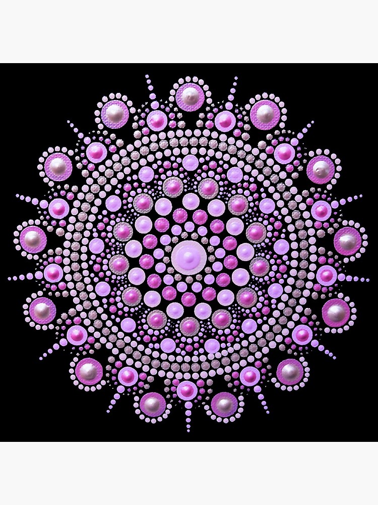 Baby Pink Mandala Dot Art Sticker for Sale by FaerieRealm