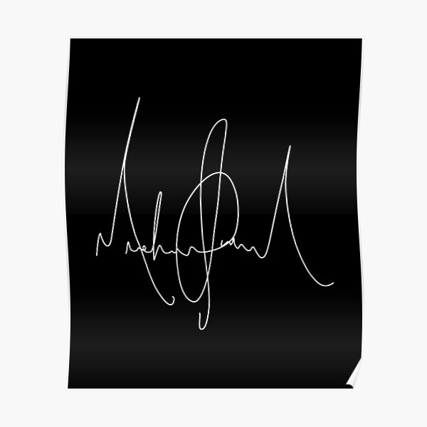 Unterschrift von Michael Jackson Poster