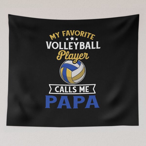 Item preview, My Favorite Volleyball Player Distressed Quote Calls Me Papa designed and sold by LAXIR.