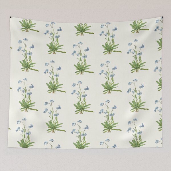 Item preview, Alpine Forget-me-not - Myosotis alpestris  - botanical illustration designed and sold by chimakingthings.