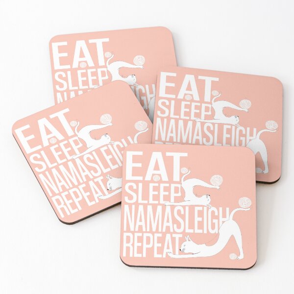 Item preview, Namasleigh Cat Yoga Eat Sleep Meme Repeat designed and sold by ARTsPlural.