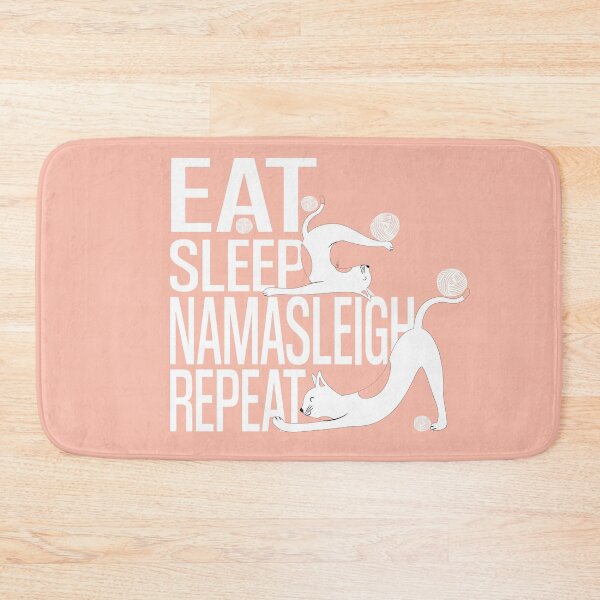 Item preview, Namasleigh Cat Yoga Eat Sleep Meme Repeat designed and sold by ARTsPlural.