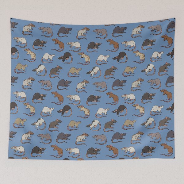 Item preview, Blue Rat Pattern designed and sold by RootSpellStudio.