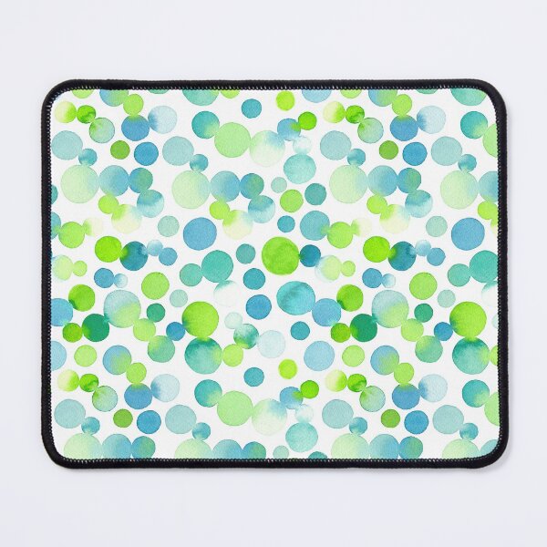 Item preview, Circular Watercolor Blue Green Blobs in Seamless Pattern Design designed and sold by KaylaStudio.