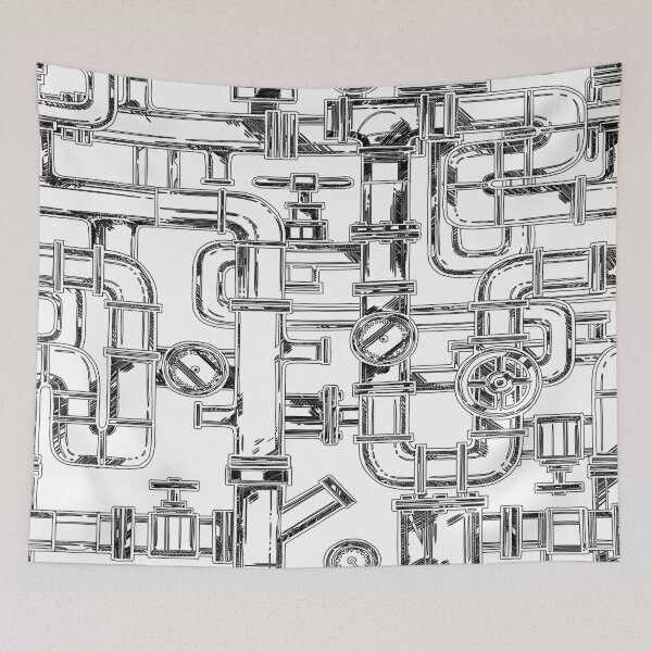 Item preview, Plumber Near Me Nice Design pattern pipes designed and sold by MDji-shop.