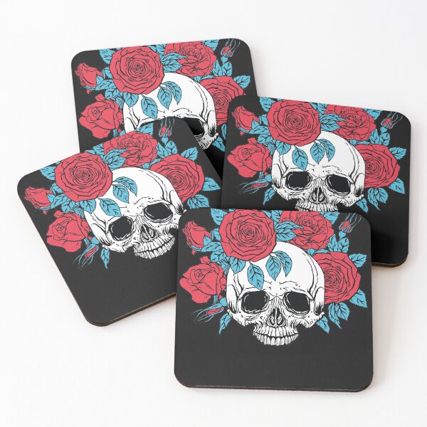 Item preview, skull with floral designed and sold by ACHRAF877.