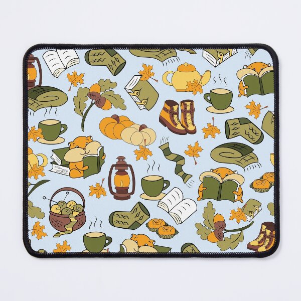 Item preview, Autumn charm hamsters and pumpkins seamless pattern designed and sold by SlothMagic.