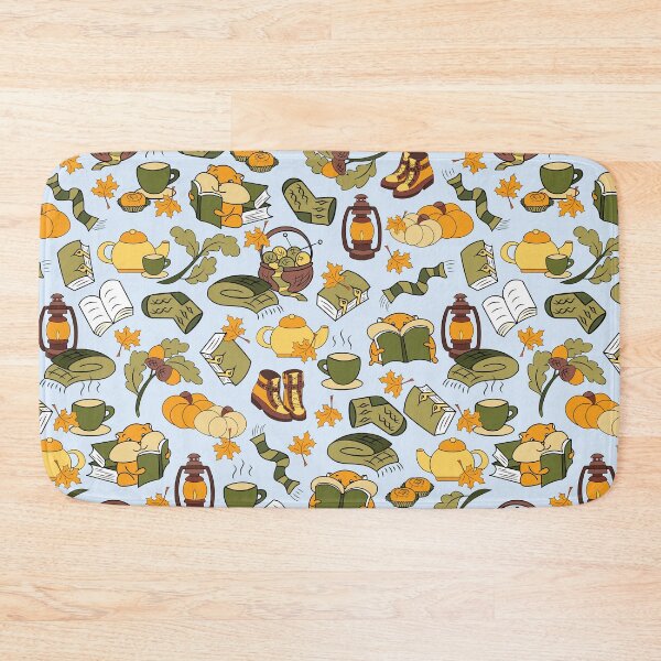 Item preview, Autumn charm hamsters and pumpkins seamless pattern designed and sold by SlothMagic.