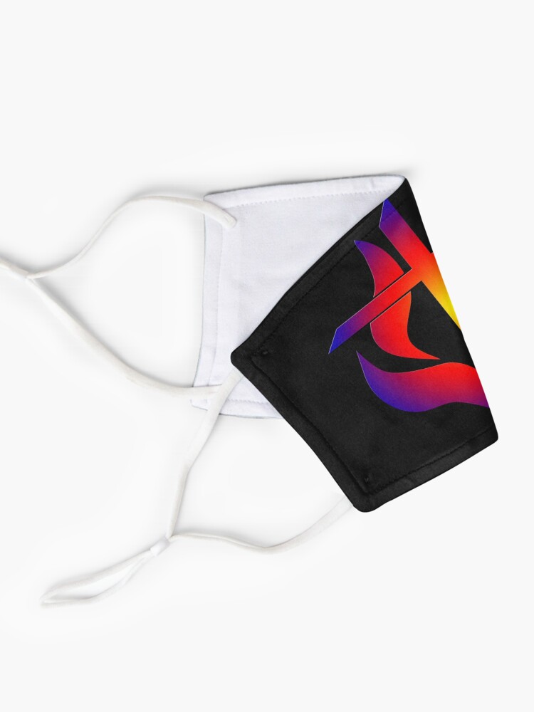 Alternate view of Red Blue Fiery Cross Mask