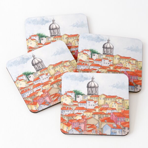 Item preview, Alfama Skyline, Lisbon, Portugal  designed and sold by UrbanSageArt.