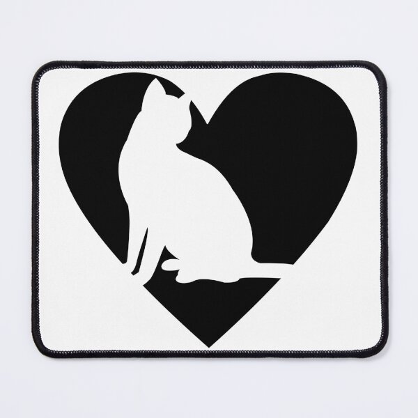 Item preview, Cat with a Heart - Black designed and sold by saechla.