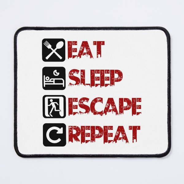 Item preview, Eat Sleep Escape Repeat - Black designed and sold by saechla.