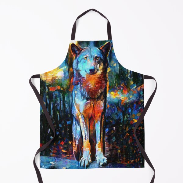 Item preview, splendid wolf power animal at night designed and sold by UniverseStelar.
