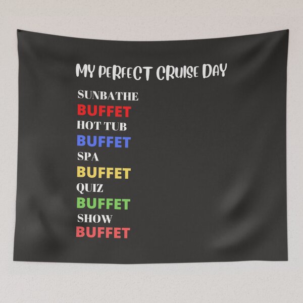 Item preview, My perfect cruise day buffet fan designed and sold by PinkArtDesigns.