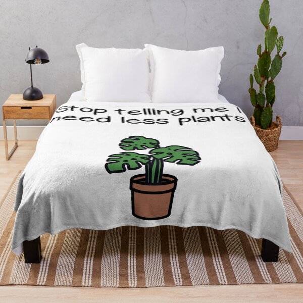 Item preview, Plant quote ”Stop telling me I need less plants” (colored) designed and sold by lisaedlund.