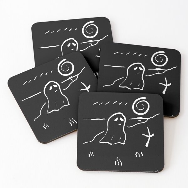 Item preview, Ghosts Sad Ghost At A Grave stone Minimalist Sketch For Halloween Drawing designed and sold by Jason Gilbert.