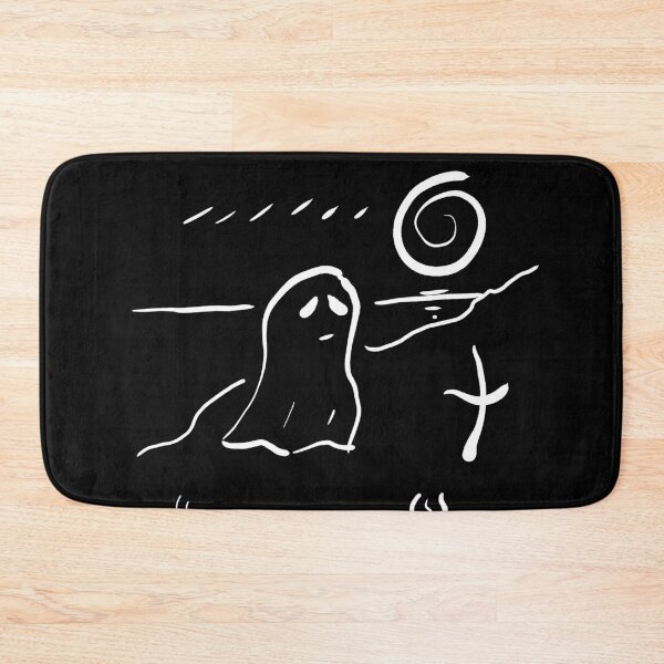 Item preview, Ghosts Sad Ghost At A Grave stone Minimalist Sketch For Halloween Drawing designed and sold by Jason Gilbert.