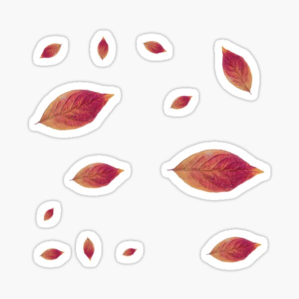 Item preview, Red Leaves designed and sold by ProhibitionStickers.