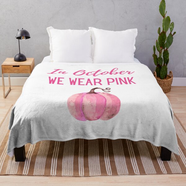 Item preview, In October We Wear Pink Pumpkin Plaid designed and sold by dfranc.