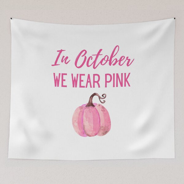 Item preview, In October We Wear Pink Pumpkin Plaid designed and sold by dfranc.