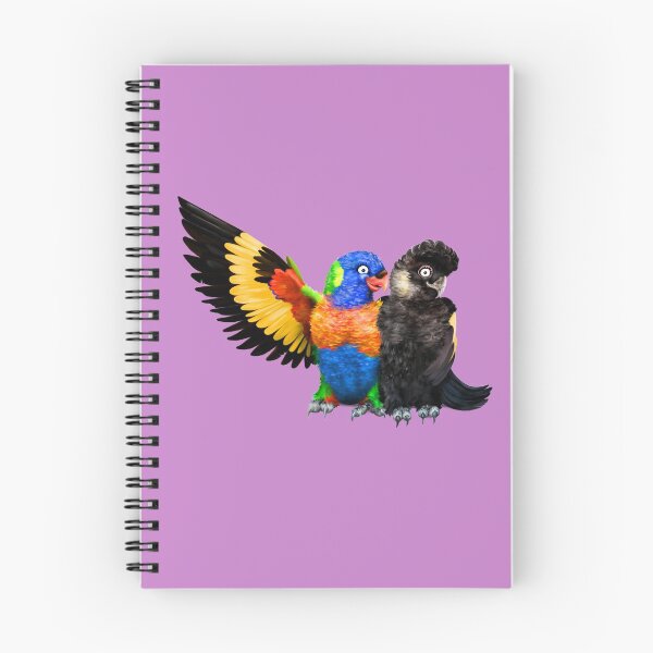 Item preview, Friends of a Feather | B Cartoon Lorikeet and Cockatoo  designed and sold by Snootrac.