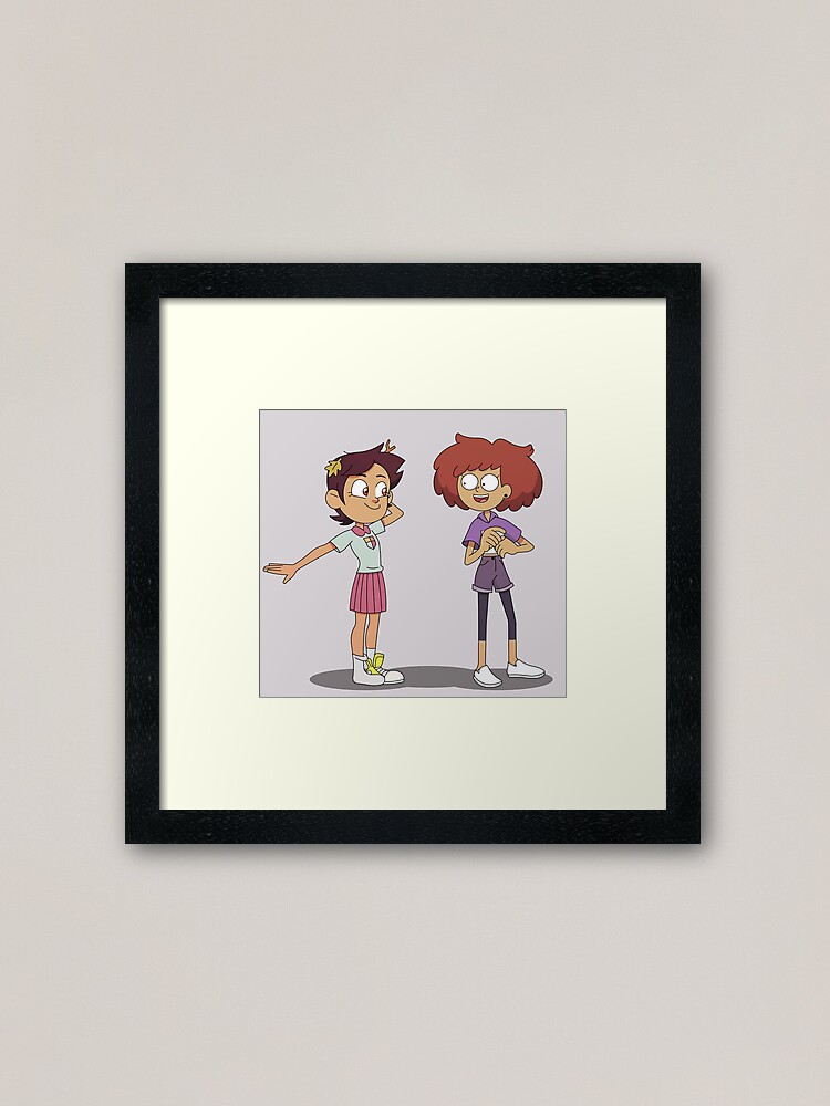 Luz And Anne The Owl House Amphibia Framed Art Print For Sale By Artnchfck Redbubble