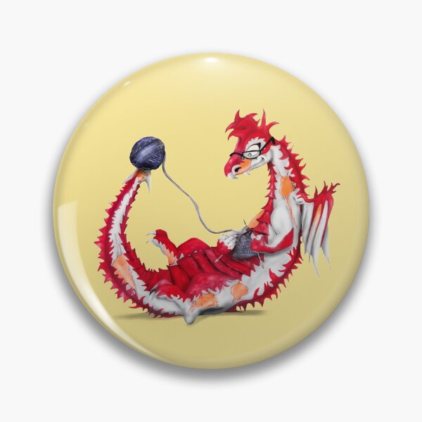Artikelvorschau, Losgestrickt! | Cartoon-Drache entworfen und verkauft von Snootrac.