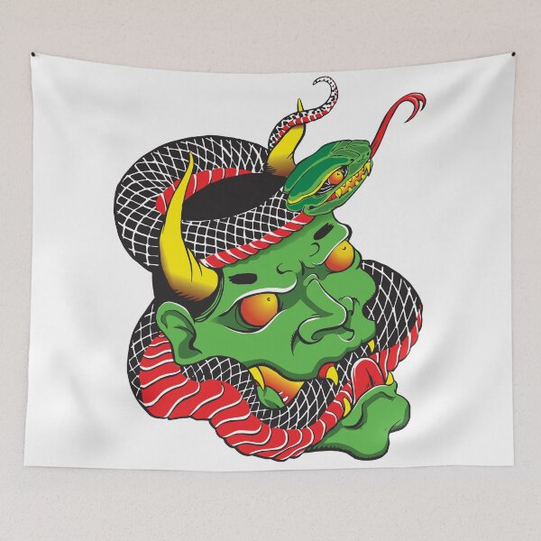 Item preview, Japanese Oni and Snake designed and sold by Jonathon Fowler.