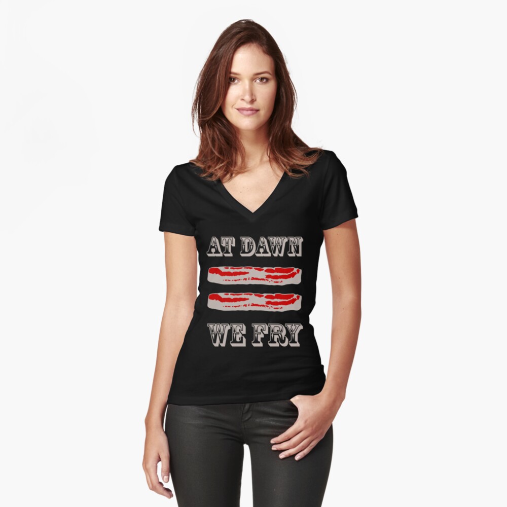 Item preview, Fitted V-Neck T-Shirt designed and sold by electrovista.