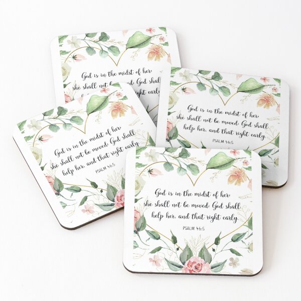 Item preview, God Is In The Midst Of Her, Psalm 46:5, Watercolor Scripture, Bible Verse designed and sold by Dzhenka-Balimez.