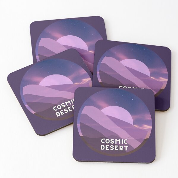 Item preview, Nighttime Cosmic Desert | Purple Galaxy Sticker & TShirt designed and sold by MiaDelelai.